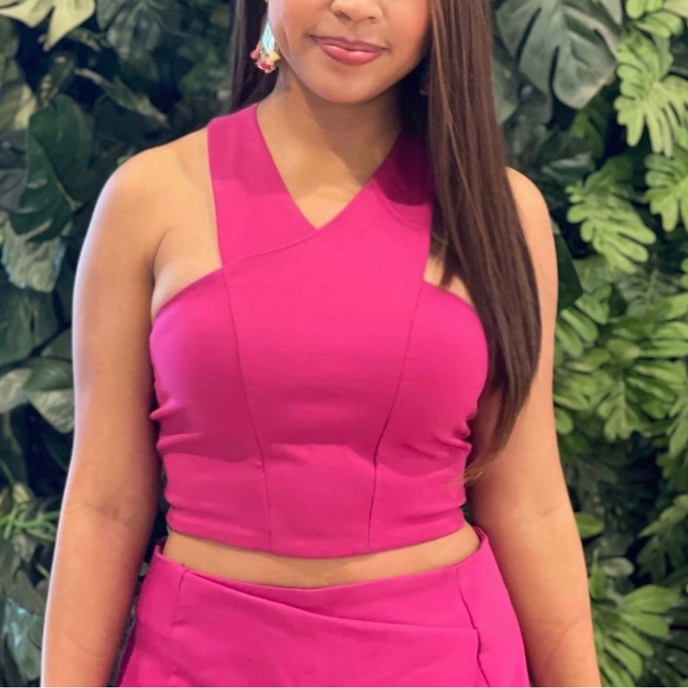 Pink top and bottom set